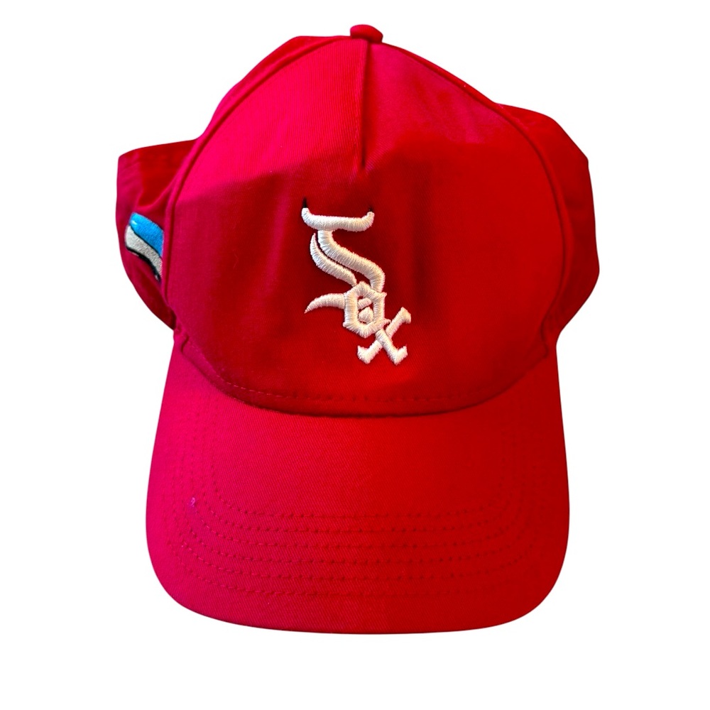 Red Baseball Cap Hat “Reference” White Sox Bull Horn Logo Snakes Otto